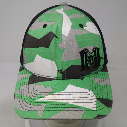 KG Specialties Green Camo Trucker Hat One Size Mesh Snapback Grenade Logo Black