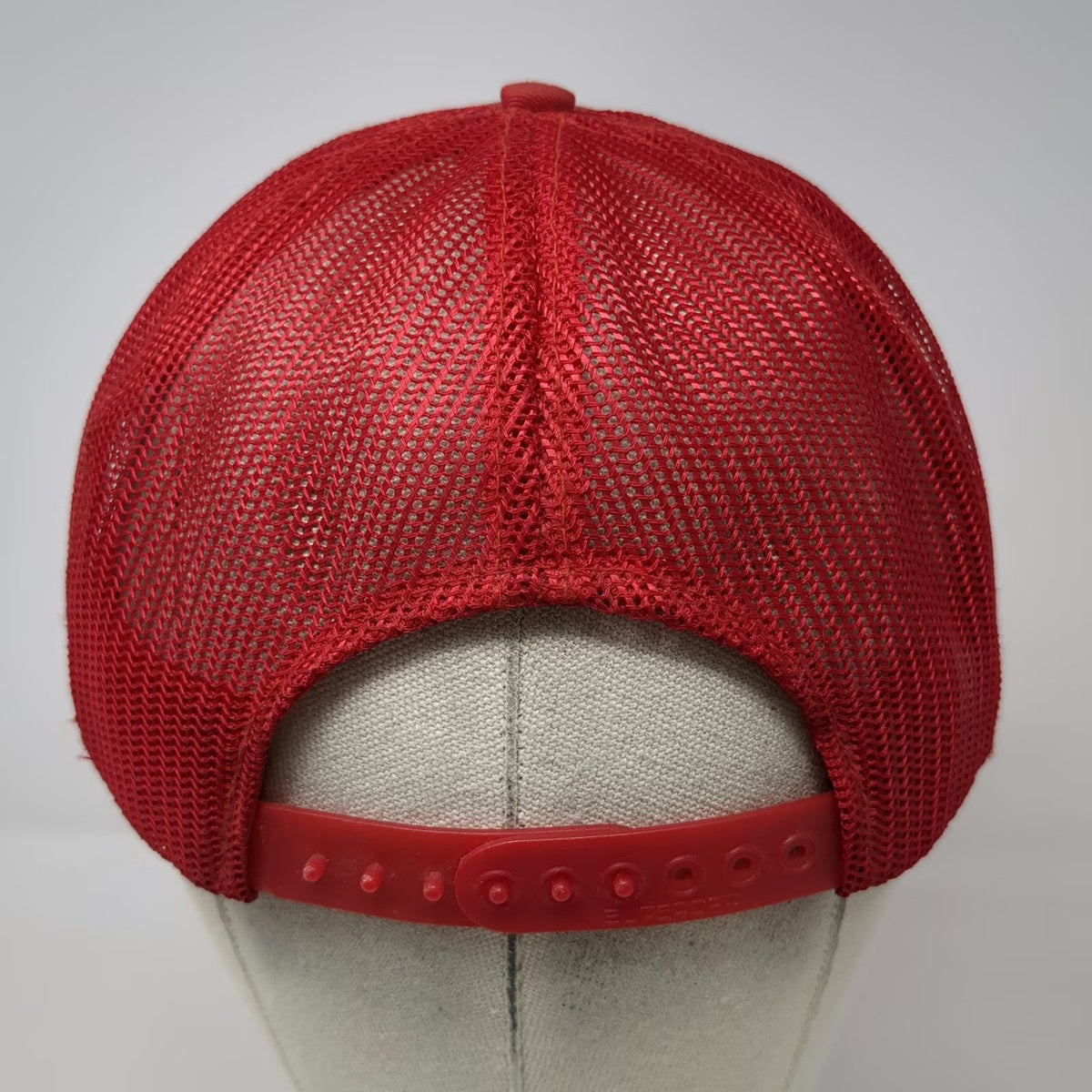 Maui Trucker Hat Red One Size Mesh Snapback Rainbow Palm Tree Hawaii Souvenir
