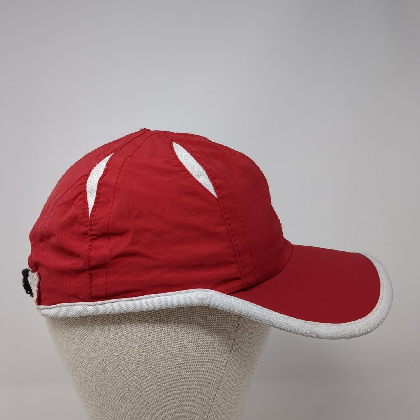 Athletic Works Strapback Hat Red One Size Adjustable Breathable Mesh Blank