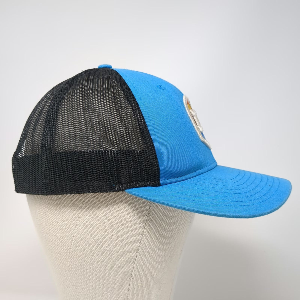 Richardson Trucker Hat Blue L Snapback Mesh Back Scenic D Patch Mountain Hat