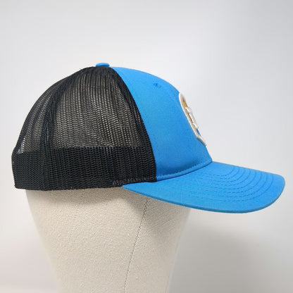 Richardson Trucker Hat Blue L Snapback Mesh Back Scenic D Patch Mountain Hat