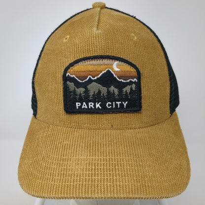 Legacy Trucker Hat Brown One Size Corduroy Park City Mountain Forest Patch