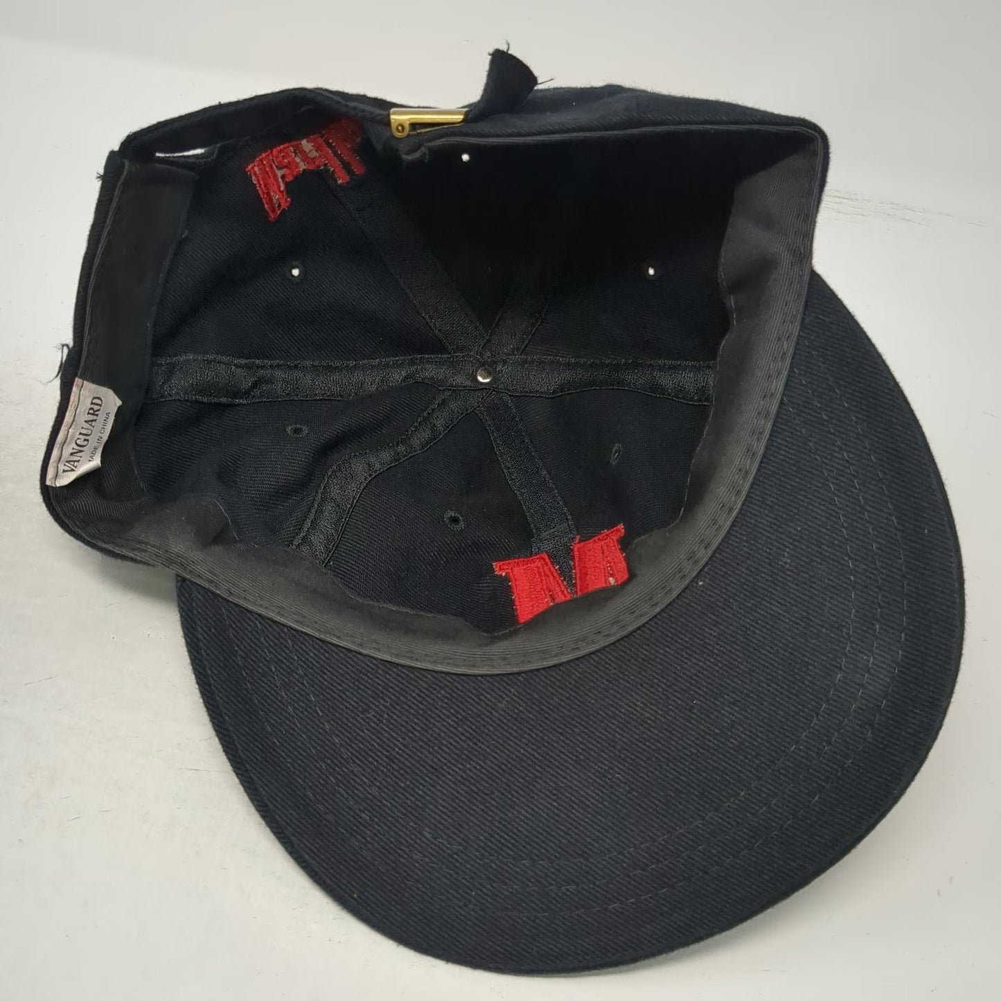 Vanguard Baseball Cap Black One Size Red Marlboro M Cowboy Horse Slideback Hat