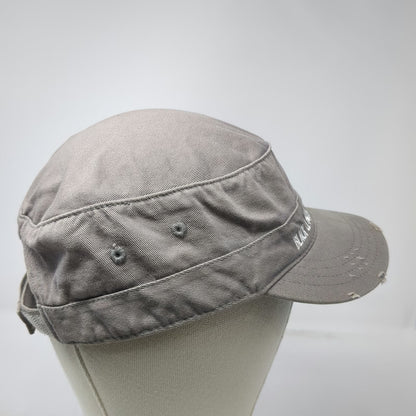 Black Clover Army Cap Gray One Size Distressed Brim Patch Live Lucky Cotton Hat