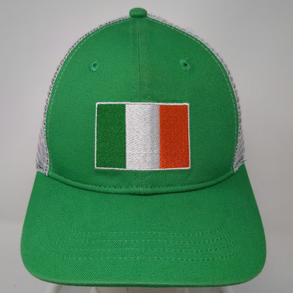 Green Trucker Hat One Size Ireland Flag Embroidered Mesh Back Snapback Cap