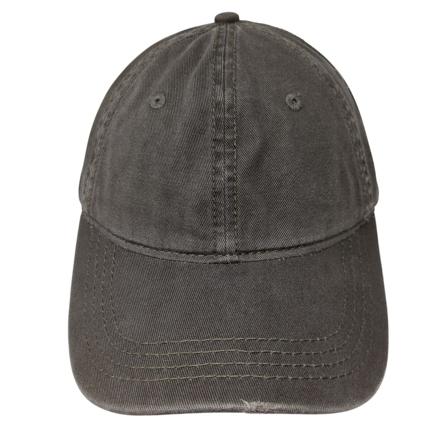 Unbranded Slideback Hat Brown One Size Adjustable Vented Holes 6 Panel Blank