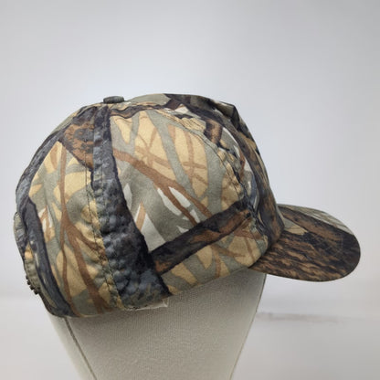 Cabela's 5 Panel Green Camo Snapback Hat One Size Made in USA Hunting Fishing