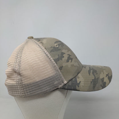 Unbranded Mens Snapback Mesh Back Hat Green Camo OSFA Embroidered United Rentals
