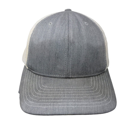 Richardson Snapback Mesh Back Trucker Hat Gray One Size Colorblock Blank