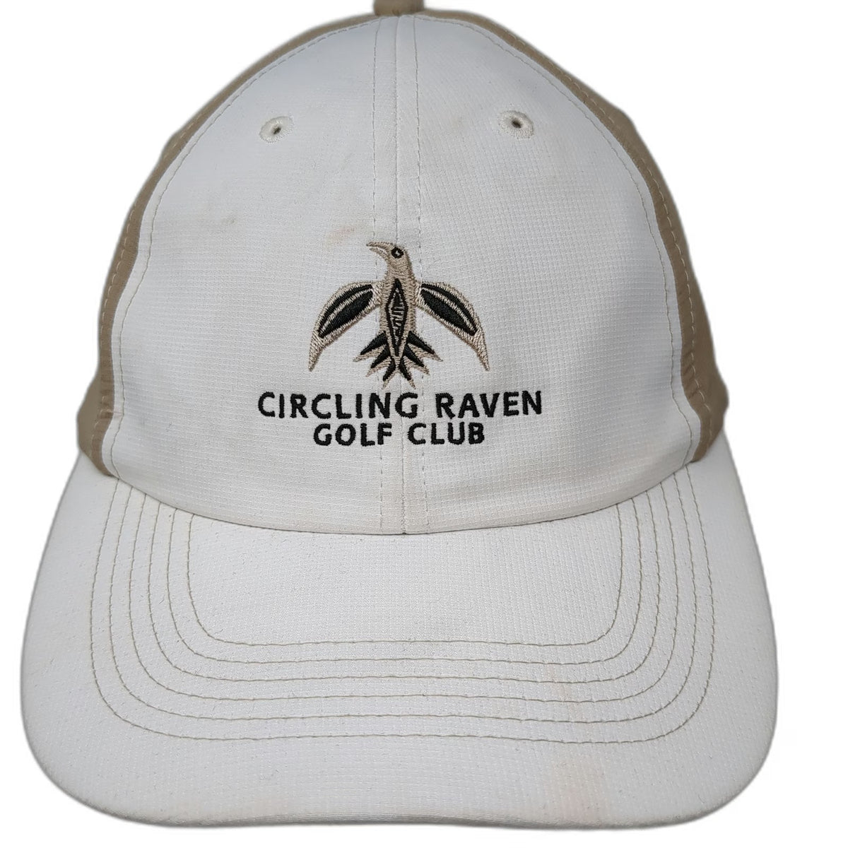 Imperial Baseball Cap White Beige One Size Circling Raven Golf Club Idaho Hat