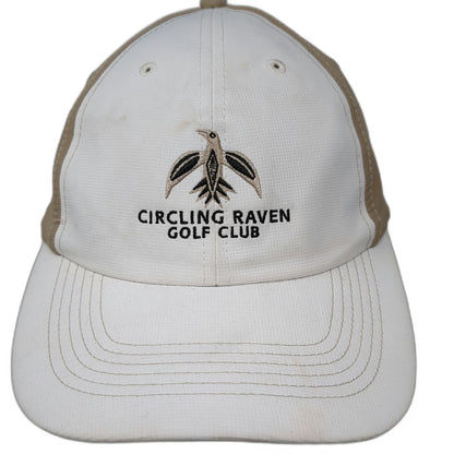 Imperial Baseball Cap White Beige One Size Circling Raven Golf Club Idaho Hat