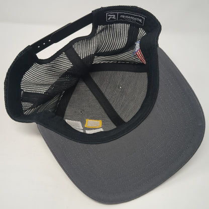 Prefab Logic Snapback Trucker Hat Gray One Size Adjustable Mesh Back Richardson