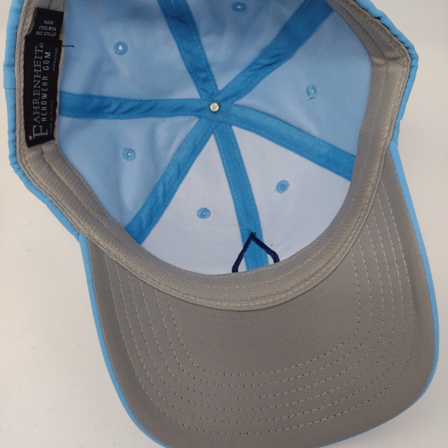 Fahrenheit Sport Strapback Hat Blue OSFM Adjustable Embroidered Polyester