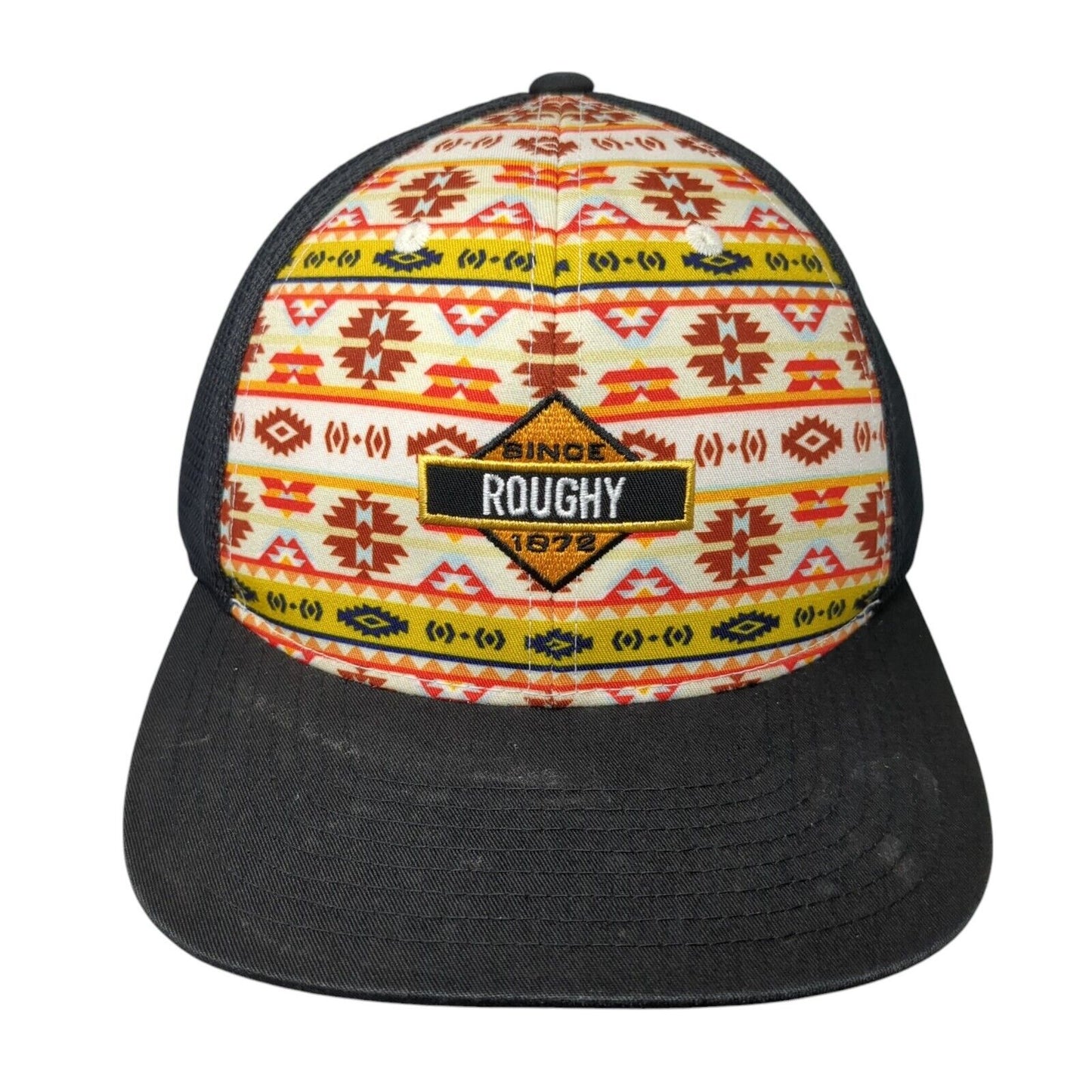Roughy Since 1872 Snapback Trucker Hat Multi One Size Geo Mesh Back