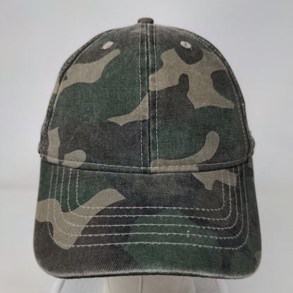 Unbranded Strapback Hat Camouflage OSFM Adjustable 6 Panel Blank