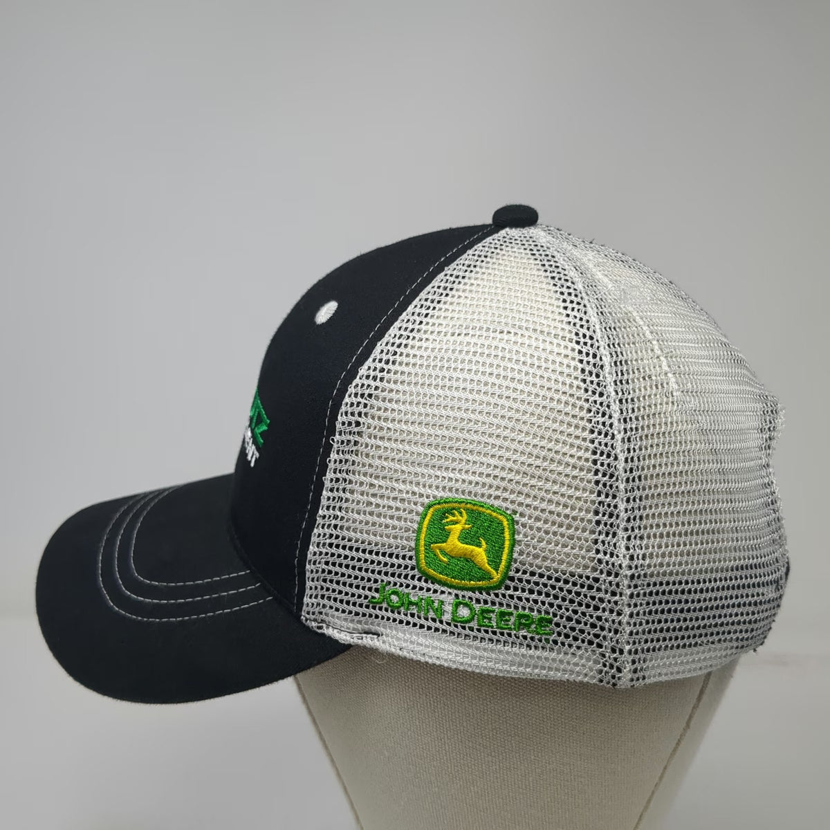 John Deere Baseball Cap Black One Size Stotz Equipment Mesh Strapback Hat