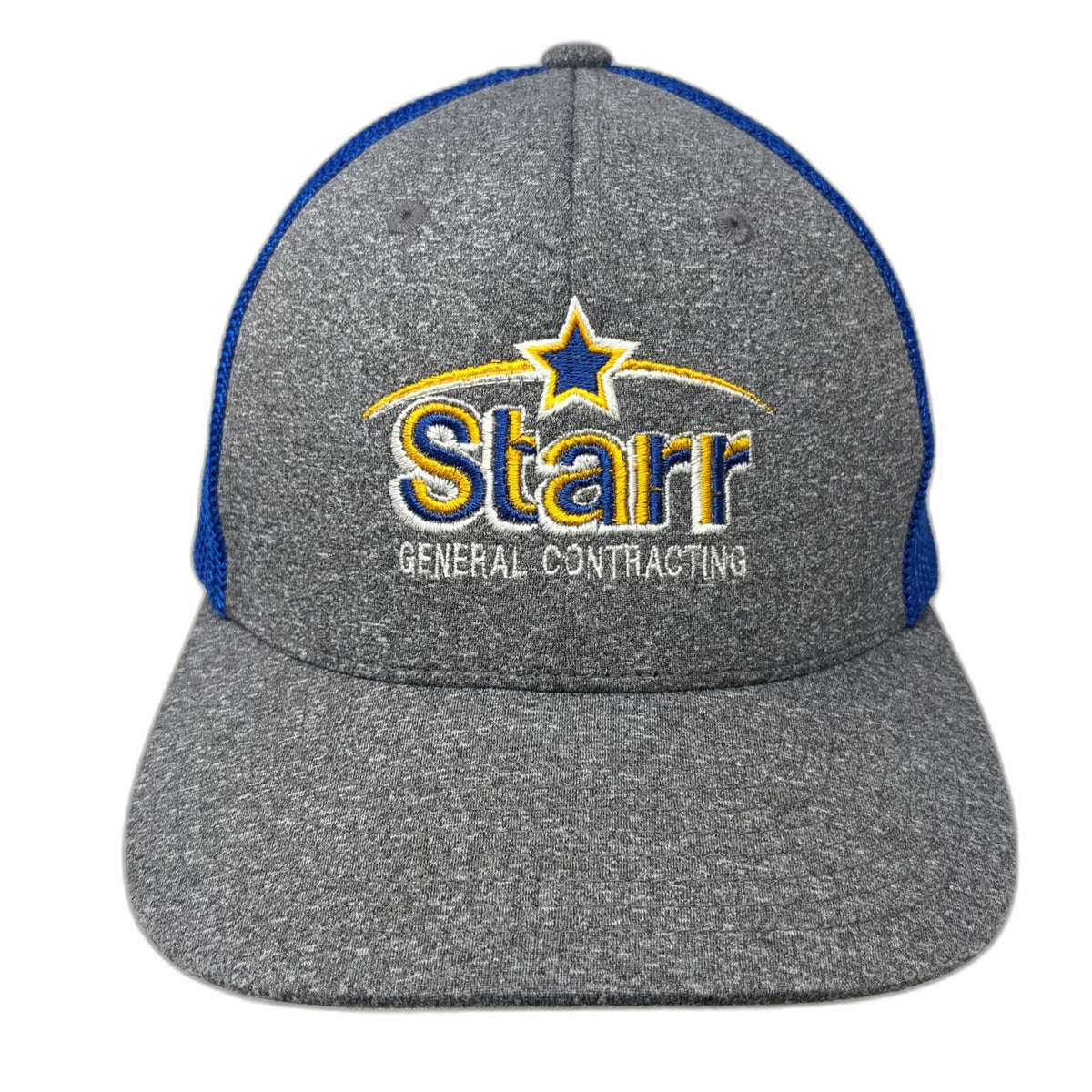 Port Authority Baseball Cap Gray Blue XL Starr General Contracting Fitted Hat