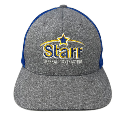 Port Authority Baseball Cap Gray Blue XL Starr General Contracting Fitted Hat
