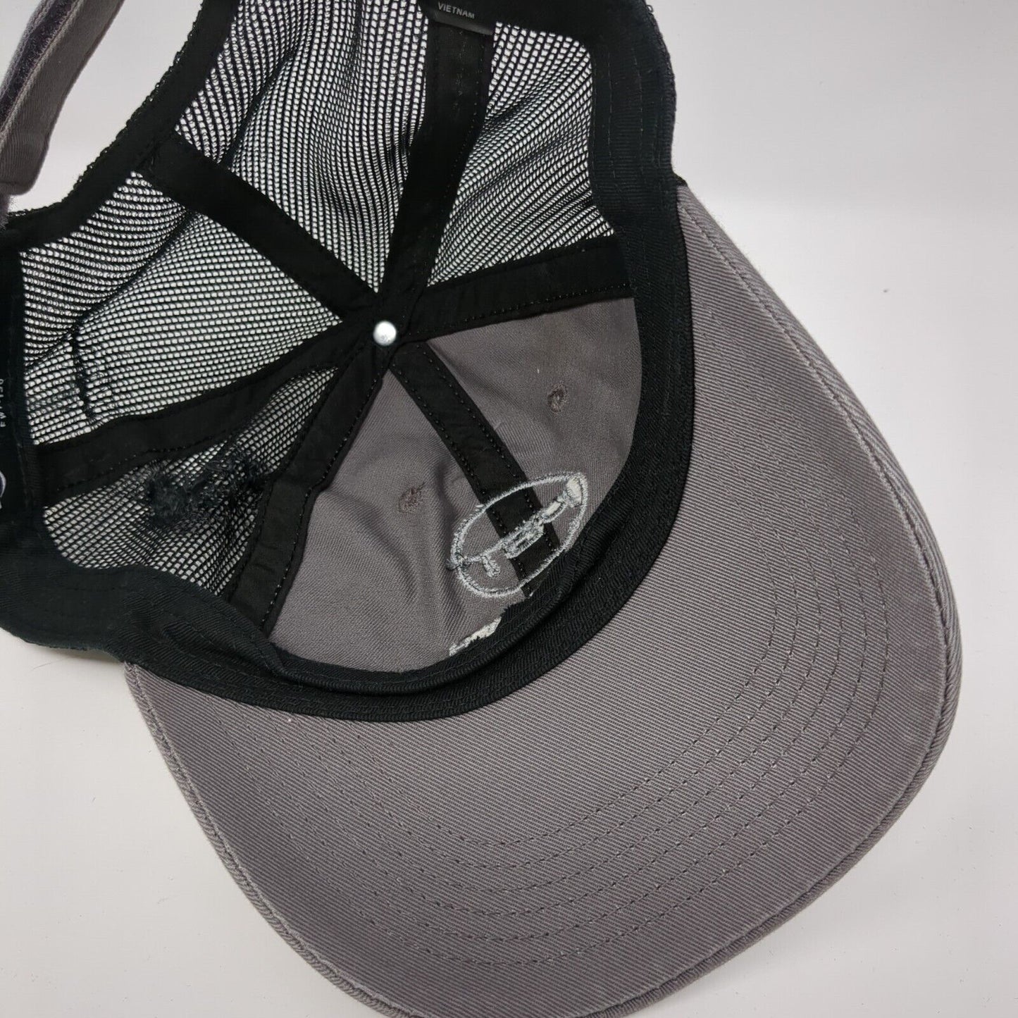 PBT Palm Beach Tactical Strapback Trucker Hat Gray One Size Mesh Back