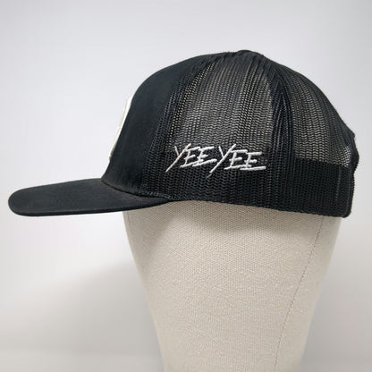 Richardson Trucker Hat Black One Size Yee Yee Logo Mesh Back Snapback Apparel