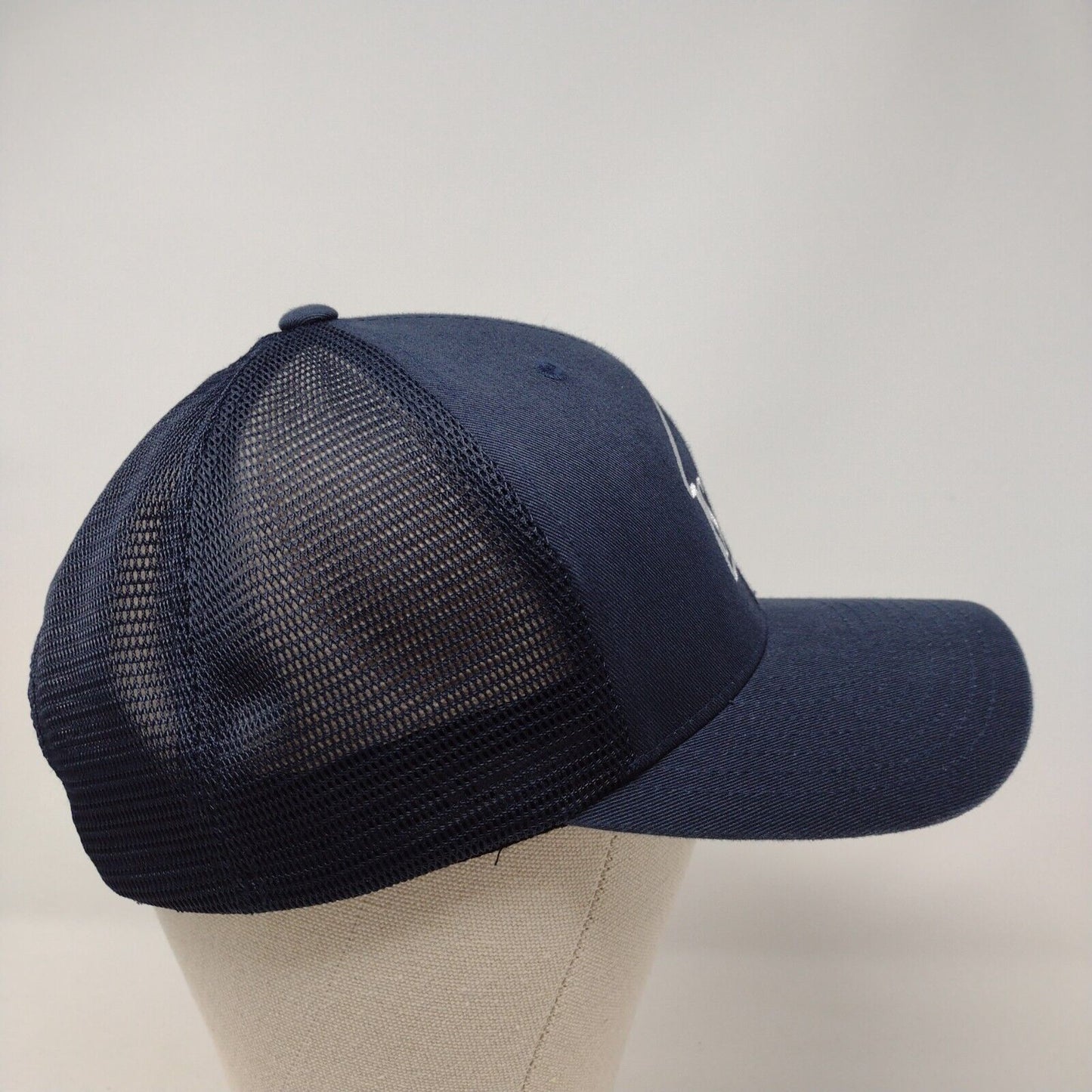 SD Snapback Trucker Hat Blue OSFA 110 Flexfit Adjustable Embroidered Mesh Back