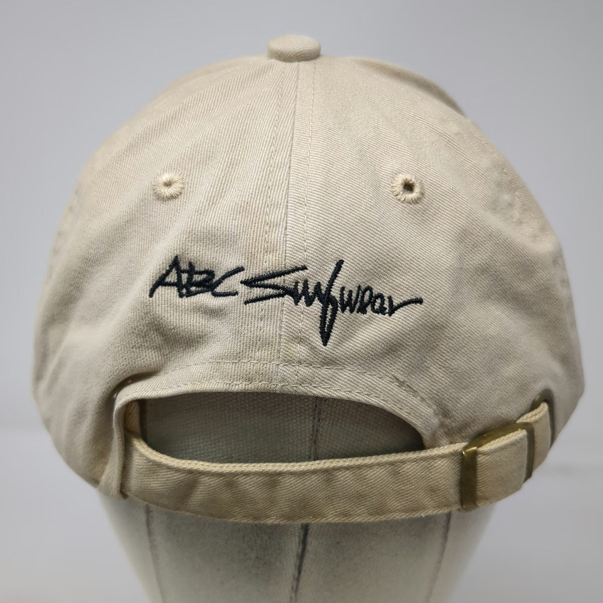 Hawaiian Headwear Baseball Cap Beige One Size ABC Surfwear Hawaii Wave Logo Hat