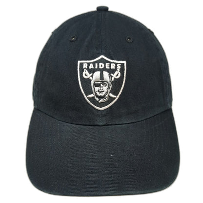 OTS Las Vegas Raiders NFL Black Cap One Size Embroidered Logo Cotton Slideback