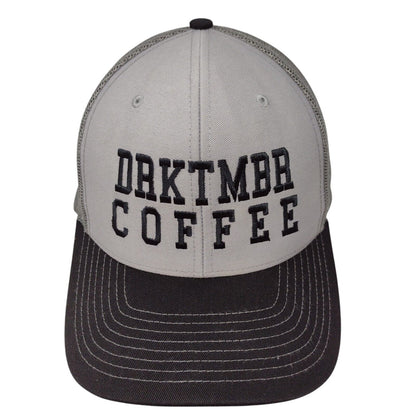 DRKTMBR Coffee Snapback Trucker Hat Gray OSFA Mesh Back Richardson