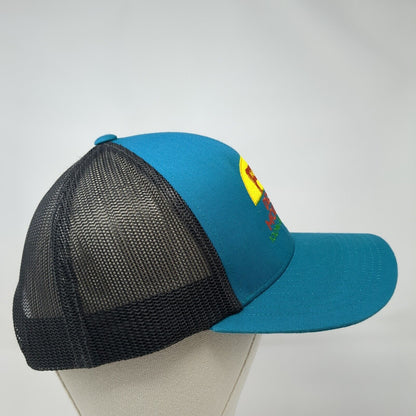 Akaushi Desert Mountain Snapback Mesh Back Trucker Hat Blue One Size
