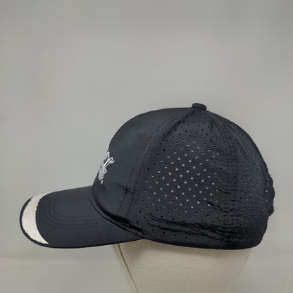 Coca-Cola Strapback Hat Black One Size Adjustable Embroidered Breathable 6 Panel
