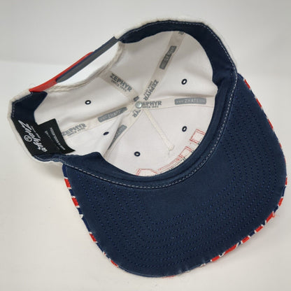 USA Snapback Hat Multicolor One Size Adjustable Embroidered Zephyr