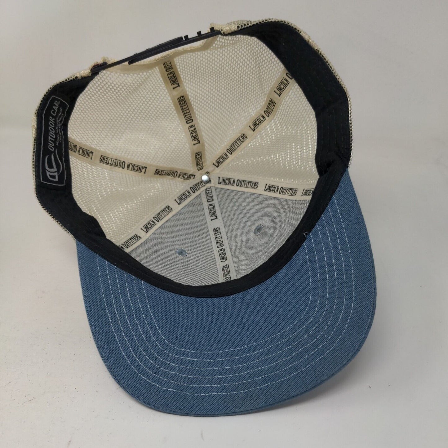 Outdoor Cap Men's Snapback Mesh Back Hat Blue Size OSFM Lincoln Outfitters Logo