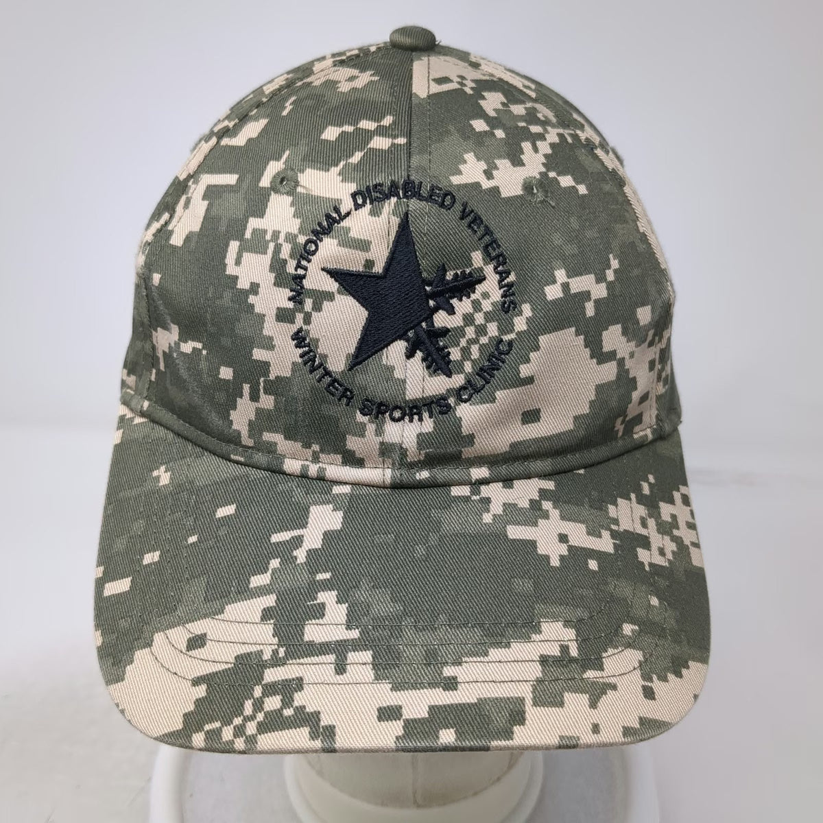 Cap America Baseball Cap Green One Size Digital Camo Veterans Winter Sports Hat
