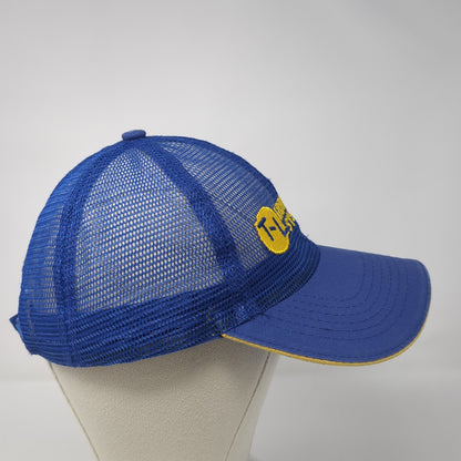 T-L Irrigation Systems Strapback Trucker Hat Blue One Size Adjustable Mesh Back