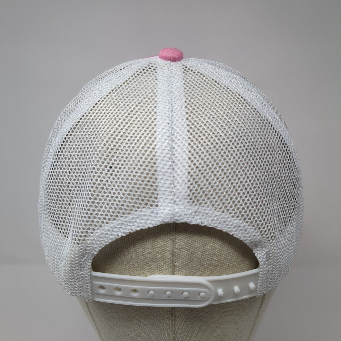 Ness Campbell Snapback 2239 Trucker Hat Pink OS Adjustable Mesh Back Tricor