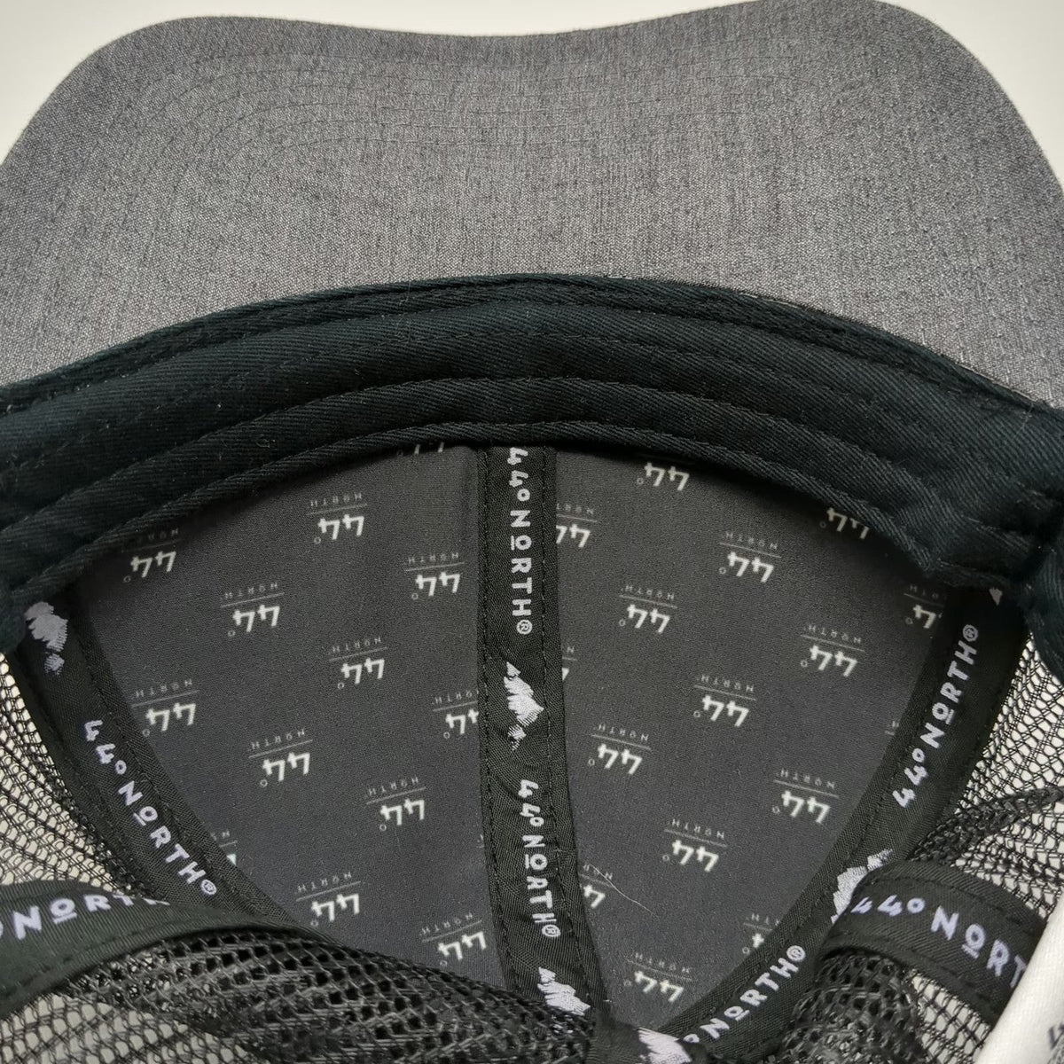 44 North Baseball Cap Gray One Size Mesh Back Leather Patch Idaho Vodka Hat