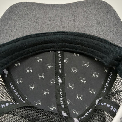 44 North Baseball Cap Gray One Size Mesh Back Leather Patch Idaho Vodka Hat