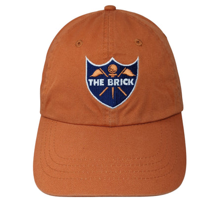 The Brick Strapback Baseball Cap Orange One Size Adjustable Embroidered Toppers