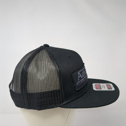 Advanced Heating & Cooling Snapback Trucker Hat Black One Size Flat Bill