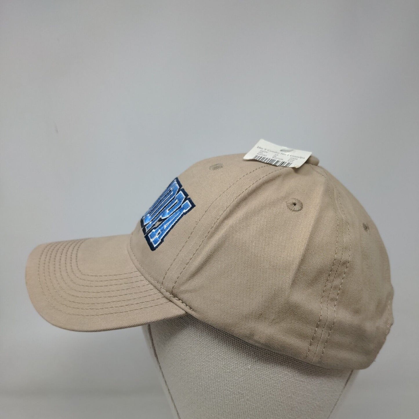 #1 Grandpa Strapback Hat Tan XXL Embroidered Adjustable 6 Panel W/Tags