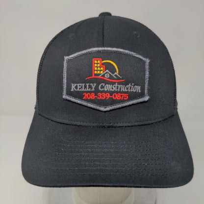 Kelly Construction 208-339-0875 Fitted Trucker Hat Black S/M Mesh Port Authority
