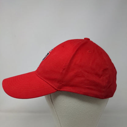 APC Men's State Island Yankees Strapback Hat Red OSFA Embroidered Logo Cotton