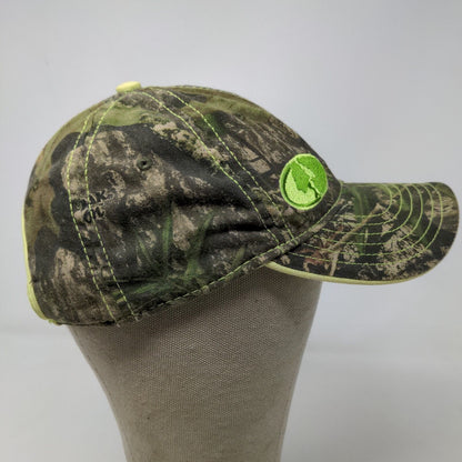 Signatures Men's Mossy Oak Camo Slideback Hat Green Adjustable Embroidered Logo