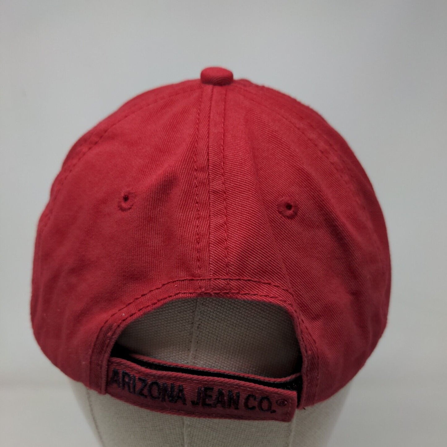 Arizona Jean Co. Strapback Hat Red OSFA Embroidered Logo Adjustable