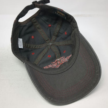 Prairie Mountain Johnny Morris Wonders Wildlife Baseball Cap Gray Red OSFM Hat
