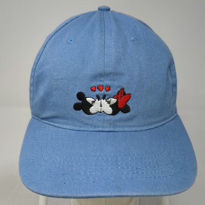 Disney Blue One Size Baseball Cap Mickey Minnie Mouse Kissing Hearts Strap Hat