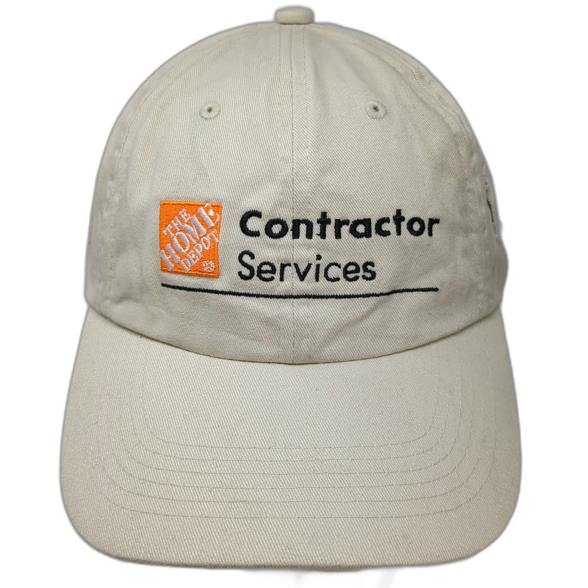 BD&A Baseball Cap Beige OSFM Home Depot Contractor Services Strapback Hat Logo