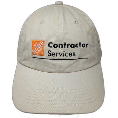 BD&A Baseball Cap Beige OSFM Home Depot Contractor Services Strapback Hat Logo