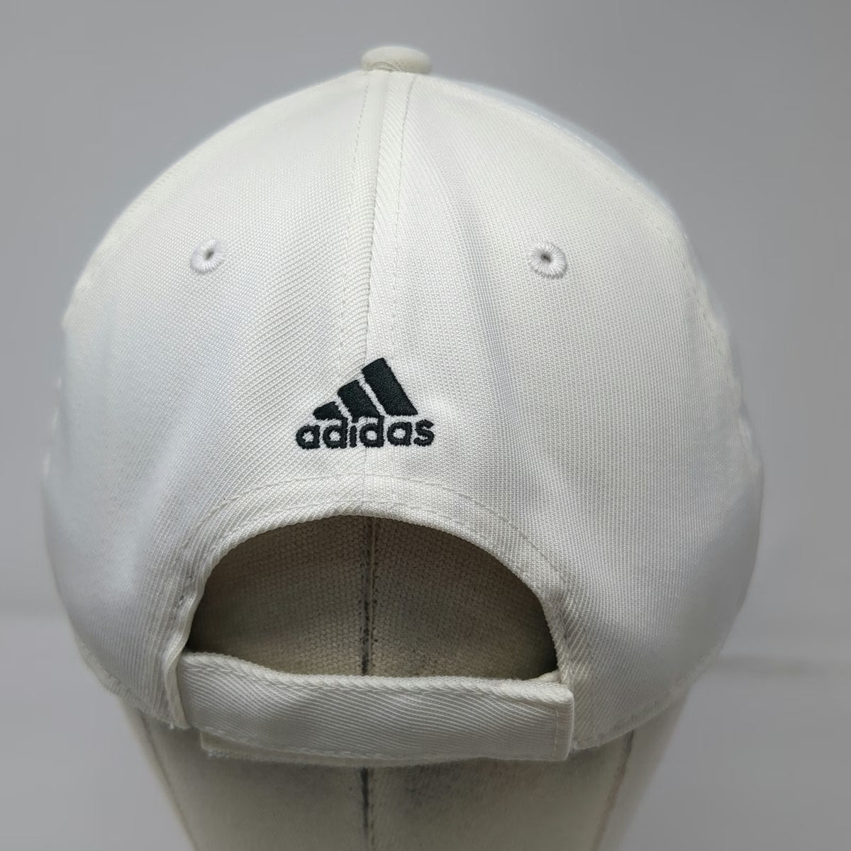 Adidas Baseball Cap White One Size Aeroready Recycled Strapback Hat Logo Black