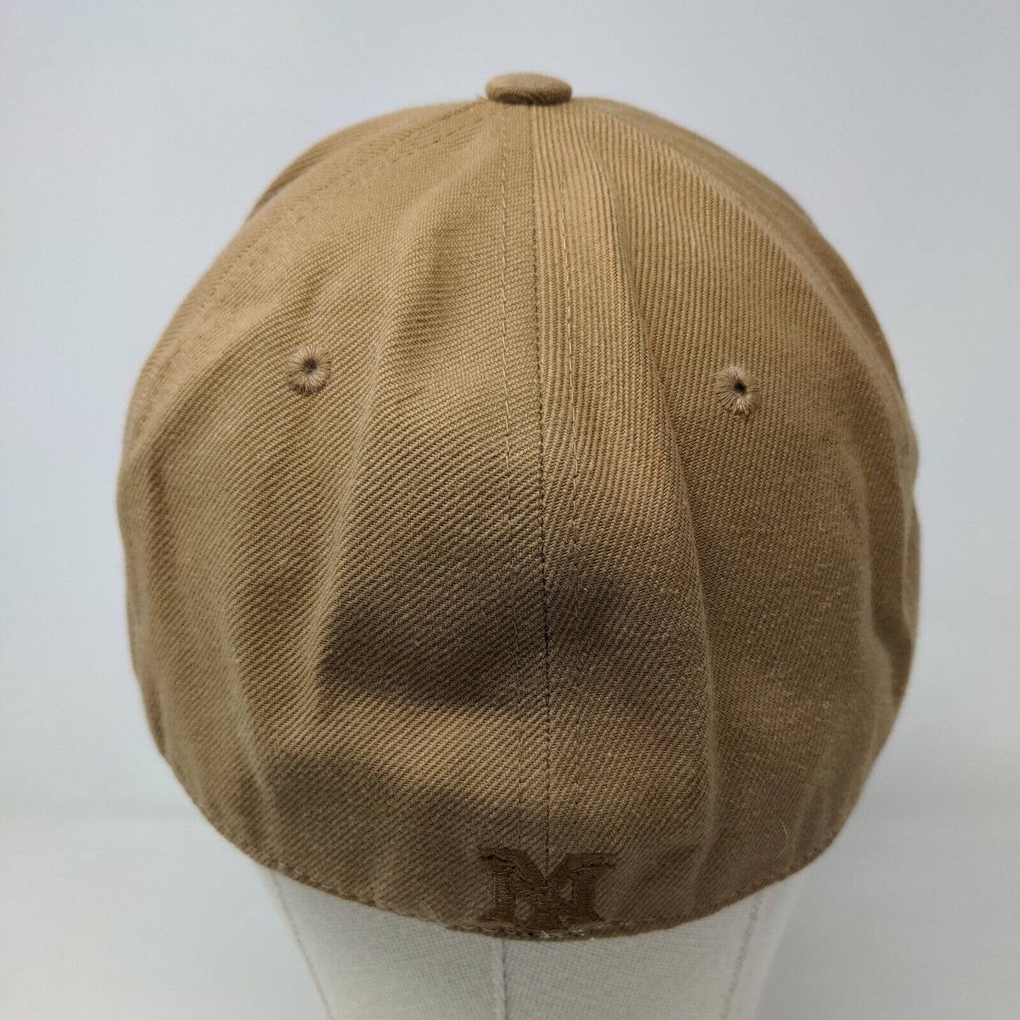 Head Global Men's Fitted Hat Tan Size 7 3/8 Embroidered NY Logo